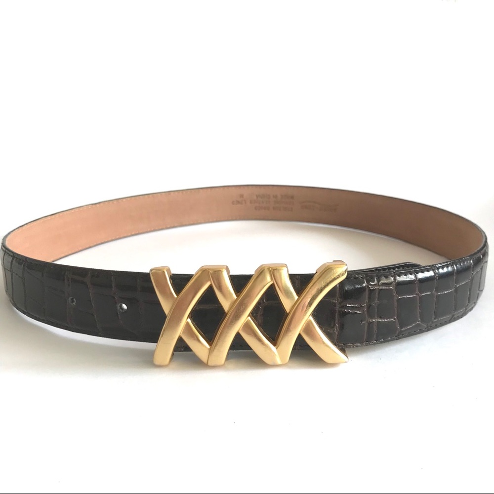 Amiee Lynn Italian Croco Leather Belt